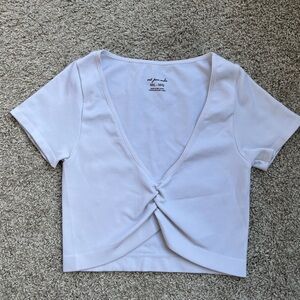 Urban Outfitters cropped white tee